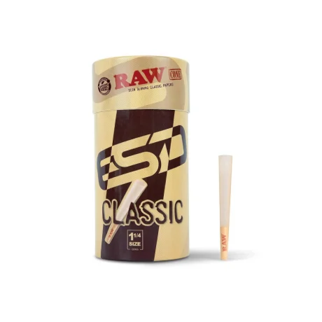 RAW Cones 1-1/4 150 Pack Classic Rolling Papers